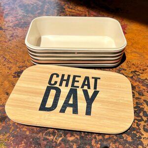 CHEAT DAY Container with Bamboo Sealed Lid and Box